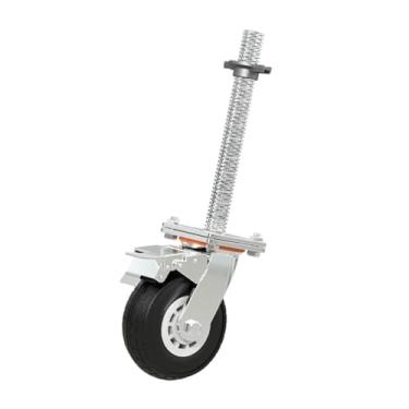 Imagem de Esquirla Roda de andaime Praticidade para serviço pesado Fácil de rolar Rodízio giratório Rodízio de 6 polegadas para de prateleiras, Borracha