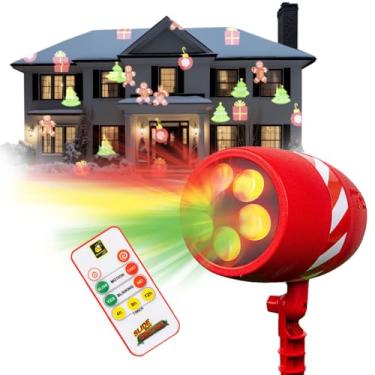 Imagem de Star Shower Projetor de LED de Natal, como visto na TV, mostre sua casa com férias coloridas, controle remoto, use 2 ou mais para resultados espetaculares, inclui 6 slides de Natal