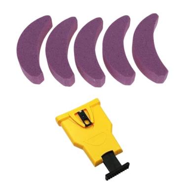 Imagem de Gralara Afiador de dentes de motosserra, ferramenta de afiador de motosserra, acessórios de lâmina de serra de corrente com pedras de amolar para jardim, Caixa Kraft