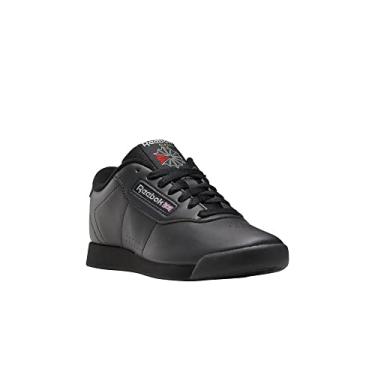 Imagem de Reebok Tênis feminino princesa, confortável para caminhada ou tênis, Preto/Goma, 41