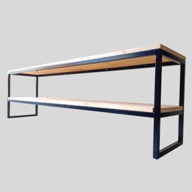 Imagem de Rack Estilo Industrial de Ferro e Madeira - Loja do Caixote