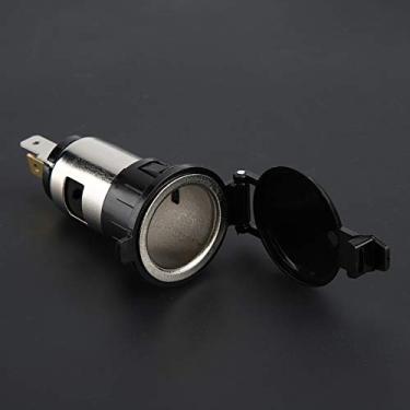 Imagem de Tomada de Cigarro para Motocicleta de Carro 12V 24V Com Tampa Processo de Instalação Complicado para Conveniente Sem o Rápido