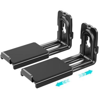 Imagem de HCMOUNTING Suporte de parede universal Soundbar - Ajustável para Samsung, Sony, Bose, LG, Vizio, Sonos e Mais | Design de ferro resistente com capacidade para até 15 kg | Almofadas antiderrapantes e