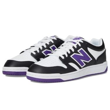 Imagem de New Balance Tênis masculino 480, preto/branco, tamanho 41