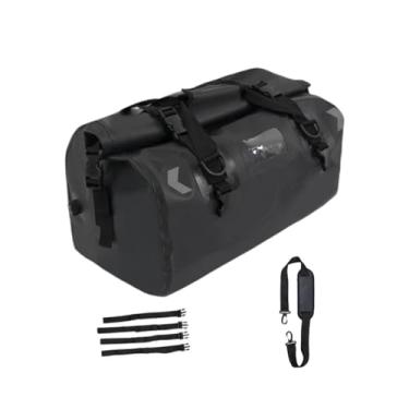 Imagem de YIJU Bolsa de bagagem de viagem para motocicleta Bolsa de armazenamento para motocicleta Mochila para motocicleta Bolsa de selim Bolsa para assento, Preto 66L
