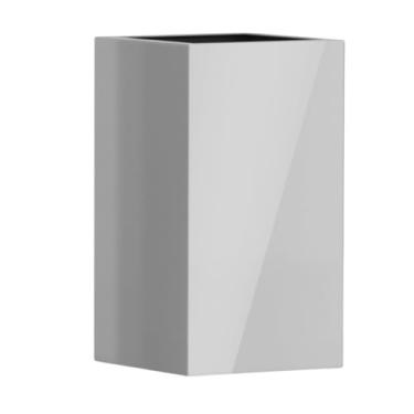 Imagem de Vaso Fibra De Vidro Quadrado Texas M 65cm Vietnamita Grande Decorativo (Prata)