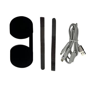 Imagem de Capa protetora de lente de silicone com cabo de carregamento para acessórios de óculos PS5 VR2, capa macia à prova de poeira