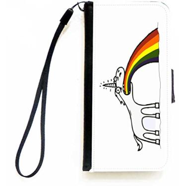 Imagem de Rikki Knight Capa carteira flip de unicórnio arco-íris com aba magnética para Apple iPhone 5c