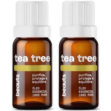 Imagem de Kit Oleo Essencial de Melaleuca (Tea Tree) - Purifica, Protege e Equilibra - Oleo de Melaleuca para Aromaterapia, Difusor de Óleo Essencial, Massagem e Escalda-Pés - 100% Puro e Natural, 2 unidades de 10 ml, Beauts