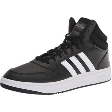 Imagem de adidas Hoops 3.0 Mid Tênis de basquete masculino, Core Black/Gum, 43