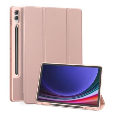 Imagem de Capa para Samsung Galaxy Tab S10+ Plus 2024/Tab S9+/S9 FE Plus 5G 2023 de 12,4 polegadas com suporte para caneta S, capa protetora fina para tablet, despertar/hibernar automaticamente, visualização em