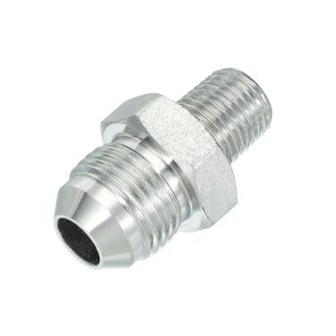 Imagem de PATIKIL Conectores de mamilo redutores hexagonais adaptador de tubo macho 3/10.2 cm alargamento 37° JIC x 1/10.2 cm macho NPT, adaptador de bocal redutor de encaixe de tubulação encaixe hidráulico de