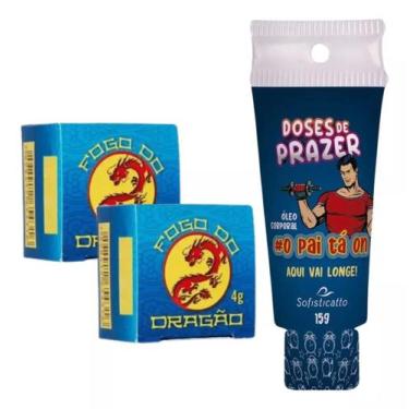 Imagem de 2 Pomada Fogo do Dragão Ginseng + Doses de Prazer pai tá on - Sofistic