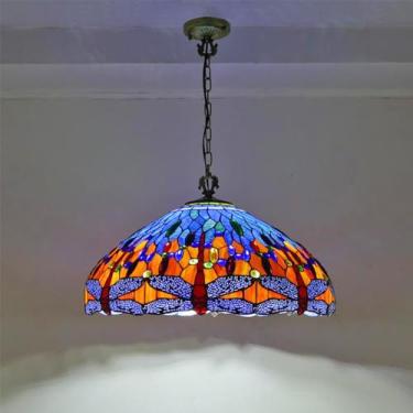 Imagem de Restaurante Contemporâneo Lustre Campo Americano Sala Quarto Hotel Corredor Vidro Colorido Lâmpada Pingente (C D46CM)