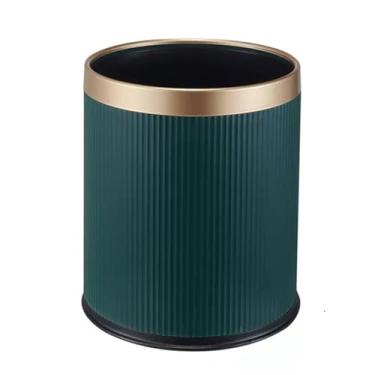 Imagem de Lixeira de cozinha Lixeira simples para casa, sala de estar, cozinha, luxo leve sem cobertura, escritório, quarto de hotel, cesto de lixo dedicado ao banheiro (verde, G)