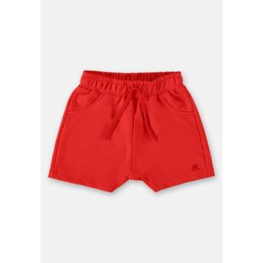 Imagem de Short Básico para Bebê Menino em Moletom Up Baby, Vermelho, 3