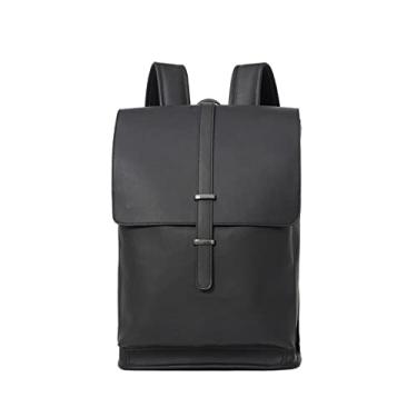 Imagem de Mochila vintage para homens de viagem ao ar livre Mochila de grande capacidade para estudantes Bolsa escolar para computador Mochilas(Black)
