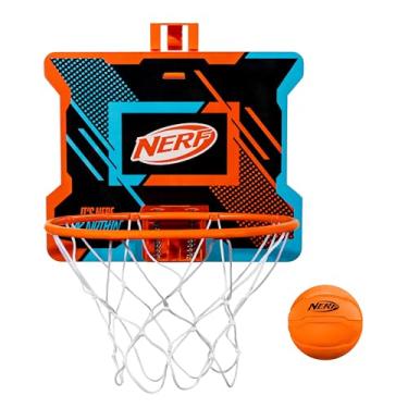 Imagem de Franklin Sports Conjunto de mini cesta de basquete NERFOOP Slam - Conjunto de mini argola profissional com espuma de basquete NERF - aro com mola ótimo para jogar - Perfeito para quarto + argola de
