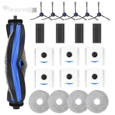 Imagem de 22 peças de acessórios para ECOVACS DEEBOT N30 Omni/ N30 PRO OMNI Robot Vacuum, peças de reposição escova principal dupla, escova lateral, filtro, esfregão, saco de poeira