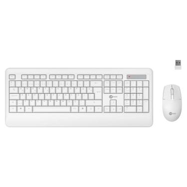 Imagem de Kit Teclado e Mouse sem Fio Lecoo Wireless KW202 - ABNT2 - 1200dpi - Branco - KW202WH