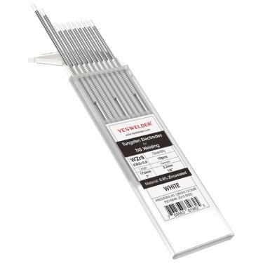Imagem de Eletrodo de tungstênio para soldagem TIG YESWELDER 0,8% zirconiado 1/8 x 175 mm, pacote com 10