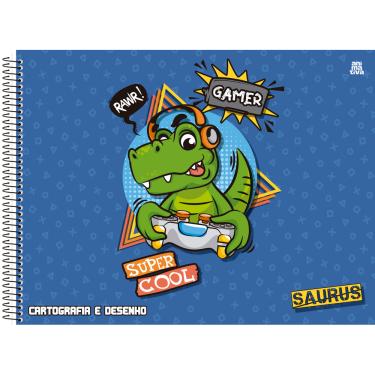 Imagem de Caderno Desenho 60 Folhas Saurus Animativa 3708