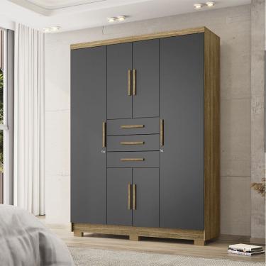 Imagem de Guarda Roupa Roupeiro Solteiro Taurus Nature Alasca Vila Rica