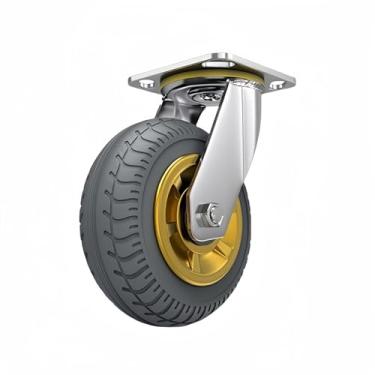 Imagem de Rodízio resistente de 4 polegadas, rodízio giratório, rodízios duplos silenciosos com rolamento de esferas, rodas industriais(4 inch)