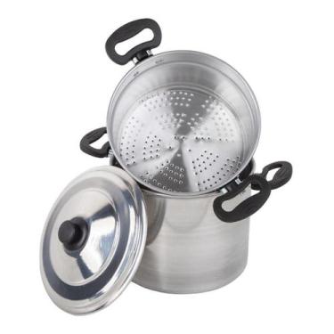 Imagem de Panela Cozimento Legumes A Vapor Em Aluminio Polido - Alumínio São Cae