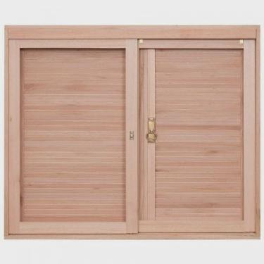 Imagem de Janela de Madeira Veneziana 120x140cm Com Caixilho 12cm ewk 200 Rondosul