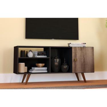 Imagem de Rack Para Tv Rt3014 Até 47 Polegadas c/ 1 Porta Preto/rustico - Movelbento