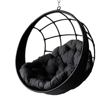 Imagem de Balanço Suspenso Ninho Preto com Almofada impermeável