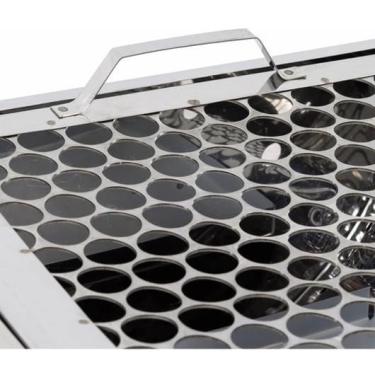 Imagem de Churrasqueira A Bafo A Carvão - Compacta - Inox - Prateado