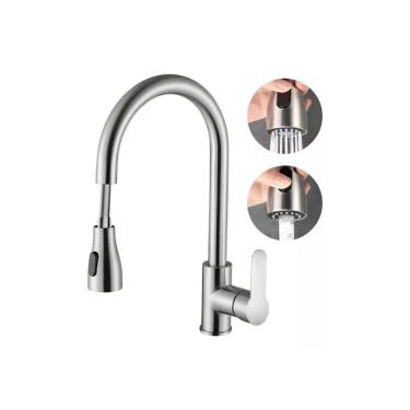 Imagem de Torneira Gourmet Monocomando Extensor Ducha Inox