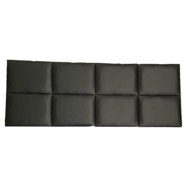 Imagem de Cabeceira Modulada Courino Preto 8 Modulos 40X30