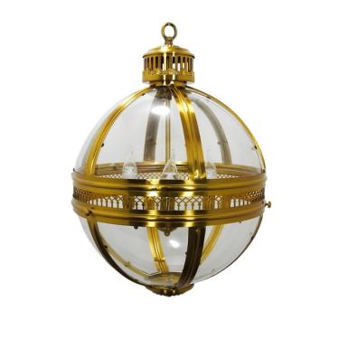 Imagem de Lustre Bronze e Cristal Globo Menor Design Classico