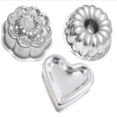 Imagem de kit 3 Formas de Bolo Ballerine Decorada, Forma Suíça,Coração Ballerine