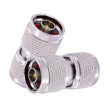 Imagem de CNARIO 2 peças conectores coaxiais N tipo N macho para adaptador macho tipo N conectores coaxiais para antena WiFi cabo coaxial RF (não para TV)