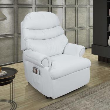 Imagem de Poltrona Cadeira do Papai Reclinável Branco Corano Soft Vovô