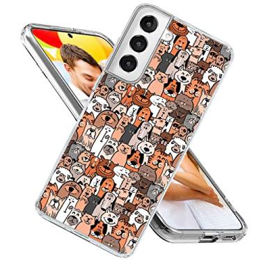 Imagem de Capa para Galaxy S22 Plus, capa para Samsung S22 Plus, meninas, mulheres, homens, amantes de animais de estimação, capa protetora ARTIOSIT à prova de choque fina macia TPU transparente com design para