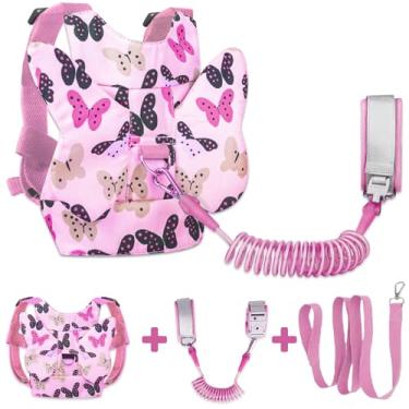 Imagem de MTOMUYA Peitoral infantil com elos de pulso antiperda – correia de segurança ajustável para crianças, cinto respirável para bebê, rédeas de caminhada para viagens, alça de pulso segura para parques