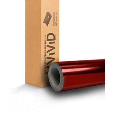 Imagem de Vermelho Espelho Cromo Vinil Envoltório 1 Pé X 60 polegadas Autoadesivo Filme Decalque de Liberação de Ar Bolha e Air-Free 3Mil-VViD8