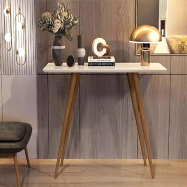 Imagem de Buffet Aparador Sala Cantinho do Café Retrô Com Pé Palito Off White