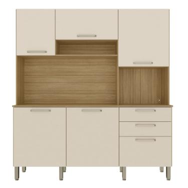 Imagem de Armário de Cozinha Compacta 180cm Turim Plus Freijó/Soft Z06 - Mpozenato