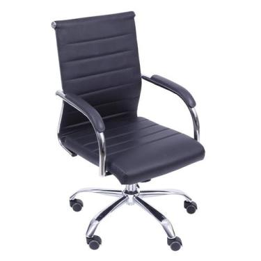 Imagem de Cadeira de Escritório Diretor Giratória Florença Preta - Or Design