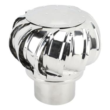 Imagem de Vomeko Rotating Chaminé Capuz Cap, Lareira Chaminé Caps, Aço inoxidável Rotating D ustproof Rainwater Proof Animal Proof Chaminé Capuz Cap para Home Roof (30cm / 11,8in)