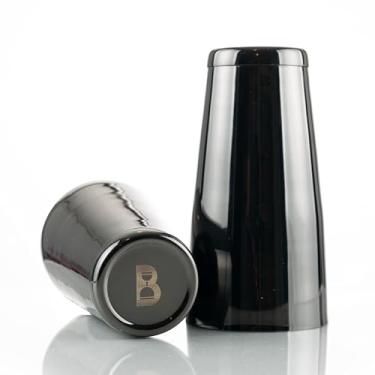Imagem de Bull in China Coqueteleira de 2 peças preto metálico – Coqueteleira pesada de 800 ml e lata de trapaceiro ponderada de 510 g, coqueteleira de nível profissional, conjunto de coqueteleira premium para