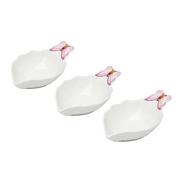 Imagem de WOLFF - Conjunto 3 Bowls de Porcelana Borboletas Branco 13cm x 7cm x 3cm