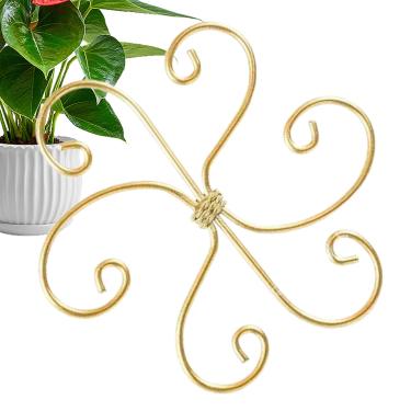 Imagem de Estabilizador de Plantas - Suporte Ajustável e Reutilizável de Ferro para Plantas | Tutor de Jardim para Trepadeiras Jiboias Rosas Orquídeas Vasos Varanda e Casa