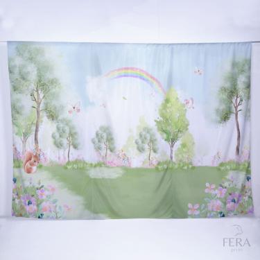 Imagem de Painel de Festa Retangular Jardim Encantado de 6,00x3,00m - Fera Print